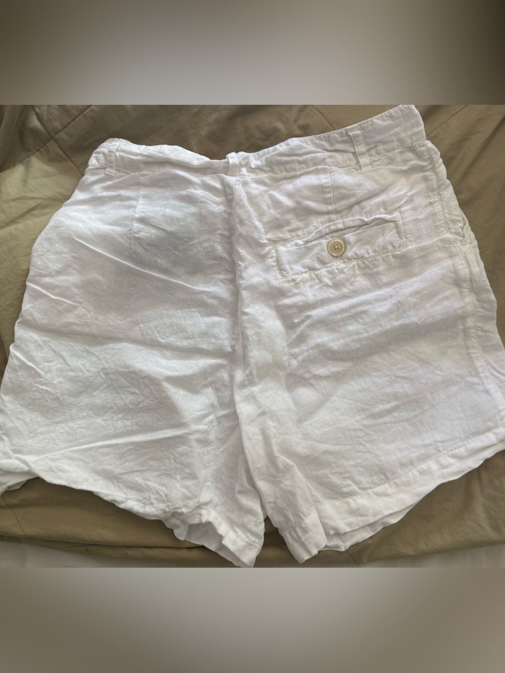 NWOT 120% Lino white linen shorts - Picture 3 of 3